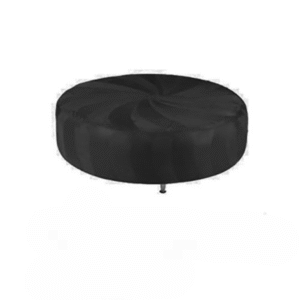 HUGH ROUND OTTOMAN BLACK