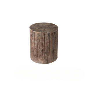 Alpine wood end table rental for luxury events