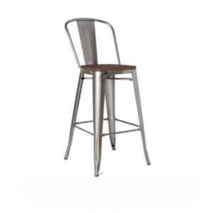 Metal bar stool with back rental for modern events