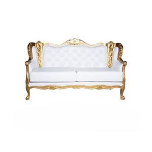 Glamour Love Seat in modern white for stylish event seating
