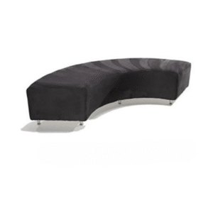 Black curved bench