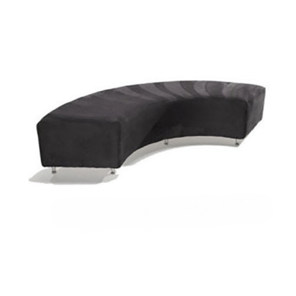 Black curved bench