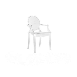 Posh Armchair in transparent acrylic for ultra-modern lounge and dining setups