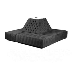 black SQUARE TUFTED BANQUETTE