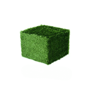 Grass cube table rental with artificial turf for outdoor-themed events