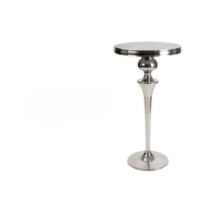 Lux Hi-Boy Table – Silver Finish – 22" Diameter x 42" Height – Tall Event Cocktail Table