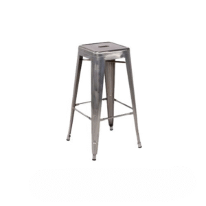 Metal bar stool rental for modern industrial events