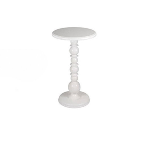 Baroque Hi-Boy Table – 24" Round x 42" High – Black or White Cocktail Table for Events