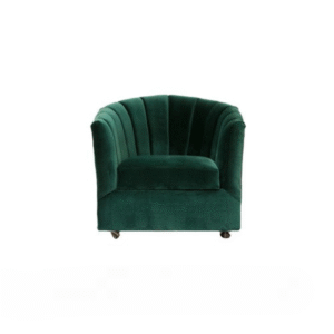 Manchester Chair in emerald green with tufted upholstery and gold frame for luxury event seating