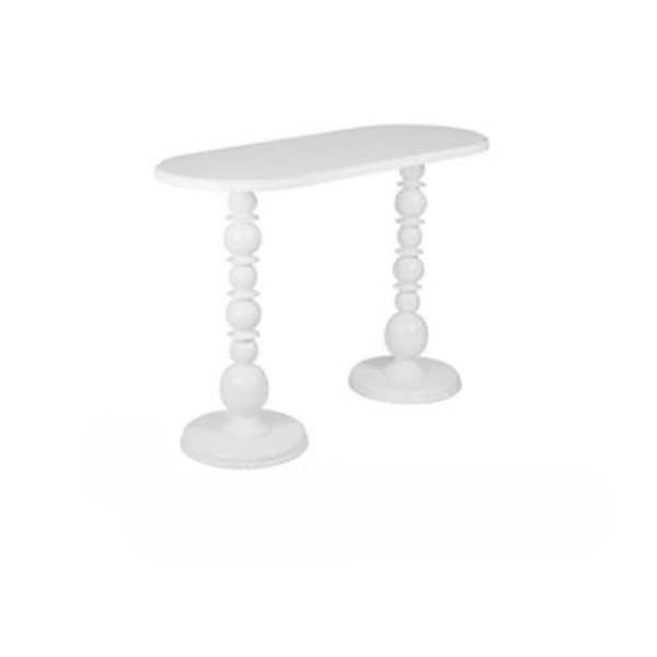 Baroque Bar Table – 60" x 24" x 42" – White Event Bar Table
