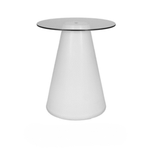 Martini Hi-Boy Table in Black and White – Tall Hourglass Cocktail Table for Events
