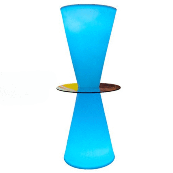 GLOW MARTINI HOURGLASS HI-BOY TABLE