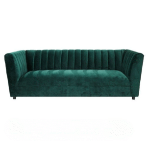 Manchester Sofa in Emerald Velvet – Elegant Lounge Rental Seating