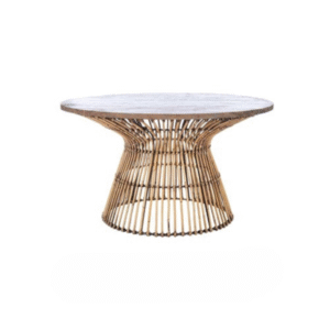 Boho coffee table rental with natural textures for events