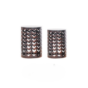Bronze end table rental for elegant event and lounge setups