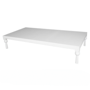 Low Kings Dining Table – 96" Wide x 48" Deep x 18" Tall – Black, White, or Wood Event Table