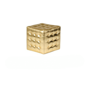 Jewel Cube Seat in metallic gold – glamorous cube seating for luxe event lounges