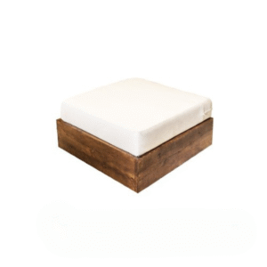 Sunset ottoman rental with warm tones for lounge seating
