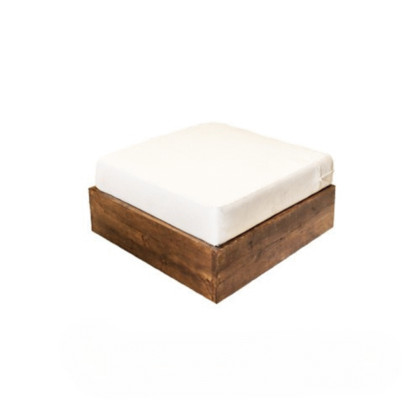 Sunset ottoman rental with warm tones for lounge seating
