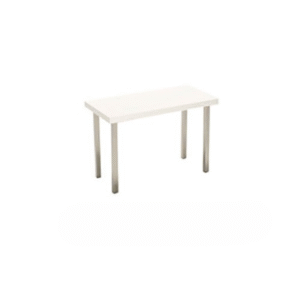 Modern White End Table – 24" x 12" x 16" – Minimalist Side Table for Event Lounges