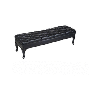 Couture Bench in black or white for sleek modern lounge layouts