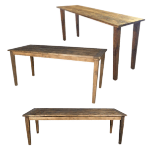 Farm table rental for weddings and special events