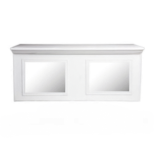 White Royal Bar – 96" x 26" x 42" – Tufted Front in Pink, Gold, Silver, or White – Luxe Event Bar